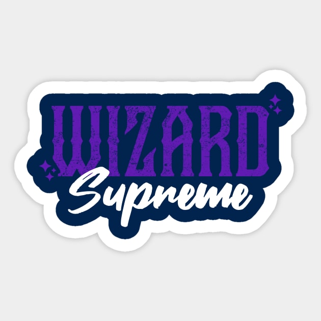 Wizard Supreme Vintage Sticker by Wolfkin Design